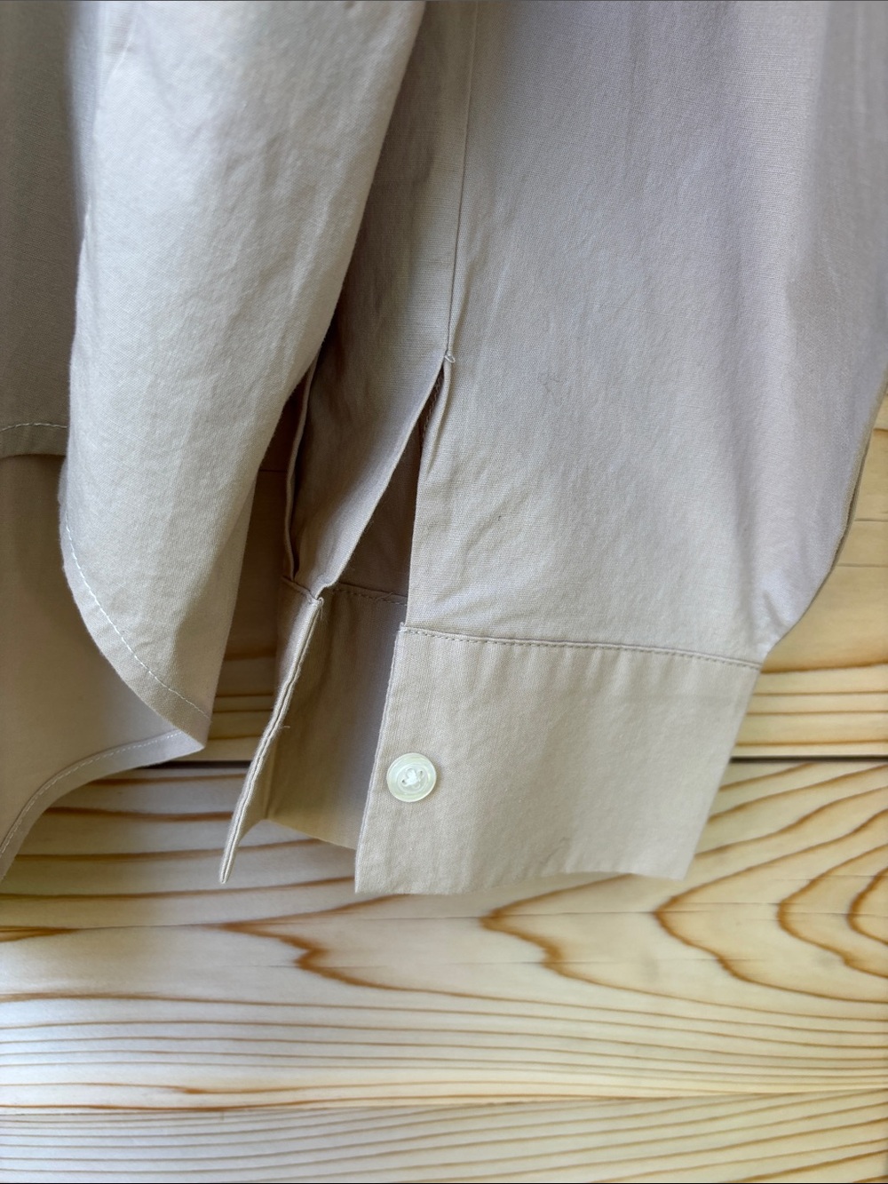 Pistola Sloane Split Color Button Down Shirt Large Oversized Cotton NWOT - Picture 7 of 8